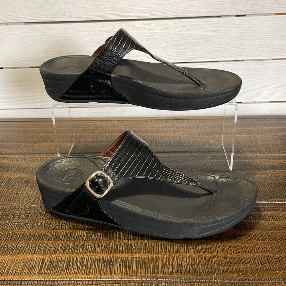 Fitflop sandals, black, size 8